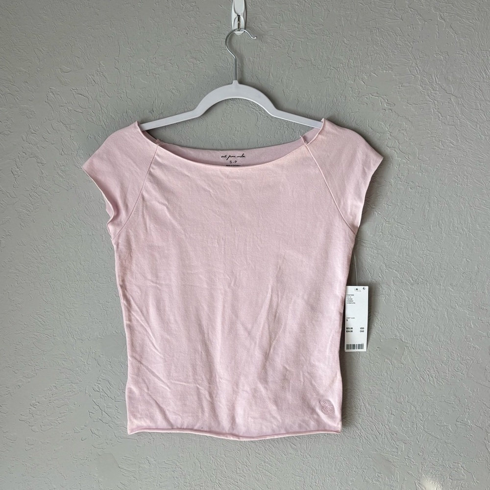 Urban Outfitters Light Pink Seamless Short Sleeve Tee